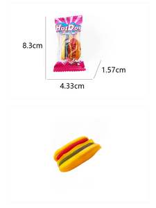Atacado Halal Fast <span class=keywords><strong>Food</strong></span> Mini Hot <span class=keywords><strong>Dog</strong></span> Forma Suave Doce Gummy Fruit Jelly Gummy <span class=keywords><strong>Candy</strong></span> - Product Image 4