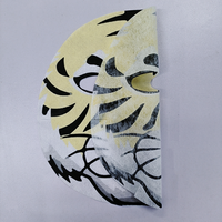 Masque facial en tissu en gros, motif animal de dessin animé Tigre, design amusant et mignon, hydratant, en tissu végétal, contrôle du sébum, logo personnalisé