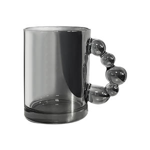 Tasses en verre simples et originales, tasse à café en verre de bonne qualité avec anse, tasse à bulles nacrée féerique - Product Image 1
