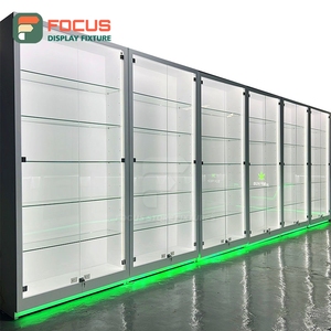 Premium Tobacco Display Cabinet Clear Glass Door Lockable Drawer Multi Shelf Cigarette Display Case - Product Image 1