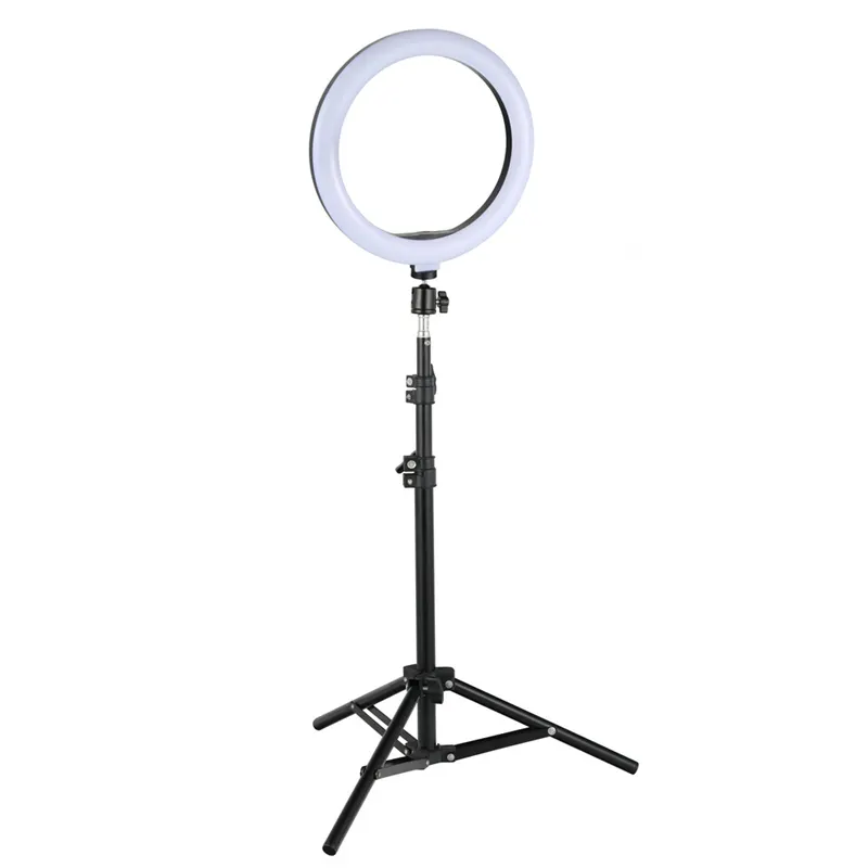 MASSA lampu Ring Led 10 inci untuk Studio, lampu swafoto kosmetik dapat diredupkan, lampu adaptor kamera isi, lampu fotografi dengan Tripod