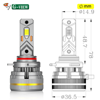 Ampoules LED automobiles Gview 200W 48000lm Super Lumineuses H1 H7 H4 H11 Phares Canbus Nouveau 6000K Comprend H8 HB4 HB3 9005 9006 9012
