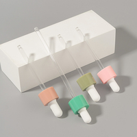 Pipette compte-gouttes en verre PP 24/410 personnalisable en couleur pour bouteilles, emballages, tubes, pots et bouchons pour huiles cosmétiques