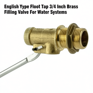 Válvula de llenado de latón de 3/4 pulgadas tipo English Float Tap para sistemas de agua - Product Image 3