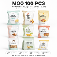 Sacs à chips personnalisés, anti-odeur, en aluminium et plastique, sachets alimentaires, emballages thermoscellés, sachets à collation, bonbons, sacs en Mylar auto-scellants