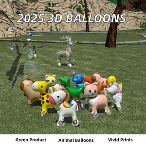 Globos de Animales 3D de Aluminio Ecológicos 2025 con Ruedas para Caminar, para <span class=keywords><strong>Cumpleaños</strong></span> <span class=keywords><strong>Infantiles</strong></span>, Mercado Nocturno, Halloween, Navidad y Año Nuevo - Product Image 3