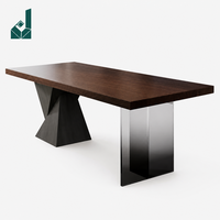 Bureau d'écriture minimaliste italien, bureau moderne et luxueux pour la maison, le bureau ou l'étude, table d'ordinateur en acrylique et en bois