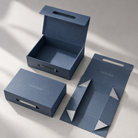Boîte à chaussures pliable à fermeture magnétique, réutilisable, artisanale, design personnalisé, avec poignée