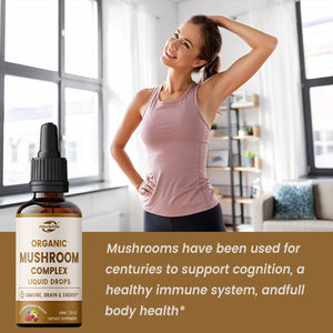 Suplemento Líquido de Hongos Orgánicos de Marca Privada OEM, Complejo de Melena de León con Hongo Cola de Pavo, Reishi y Shiitake - Product Image 3