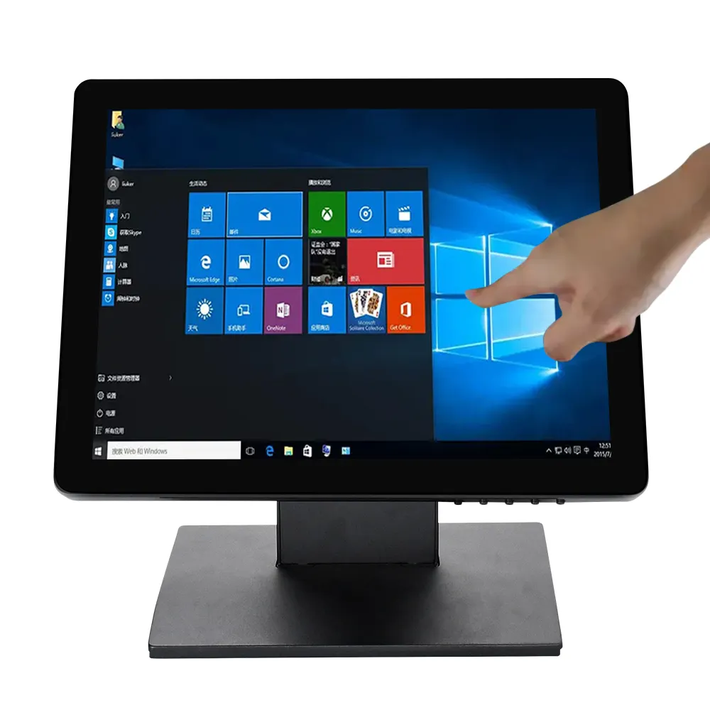 Fabriek Oem/Odm Aangepaste Industriële Lcd 15 Inch Pos 10 Punten Capacitieve Touchscreen Monitoren