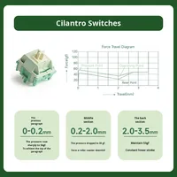 Clavier mécanique AKKO Cilantro Stems Coriander MX Style Tactile 58gf POM/PC/PA66, son Mahjong, lubrifié en usine, personnalisable, Cross