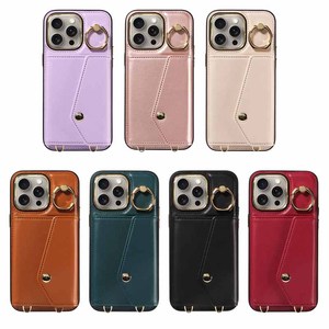 Custodia a Portafoglio da Donna in Pelle PU con <span class=keywords><strong>Porta</strong></span> Carte, Chiusura Magnetica, Laccetto e Funzione Stand per iPhone 17 16 15 14 13 12 11 - Product Image 2