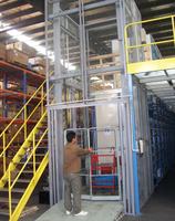 Plateforme de levage hydraulique robuste Risenmega 1t avec rail de guidage vertical pour manutention de matériaux 12m en acier au manganèse Q345B CE ISO9001