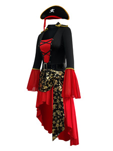 Disfraces <span class=keywords><strong>de</strong></span> Halloween Mujeres Venta al por mayor Moda Vestido <span class=keywords><strong>de</strong></span> pirata <span class=keywords><strong>de</strong></span> algodón con bruja Mago Personaje Ropa <span class=keywords><strong>de</strong></span> lujo Barato Venta caliente - Product Image 5