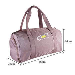 Sac de sport en nylon imperméable de haute qualité, personnalisé pour femme, durable, pour voyage en extérieur, sac de week-end tendance, sac de yoga à fermeture éclair avec lettres - Product Image 1