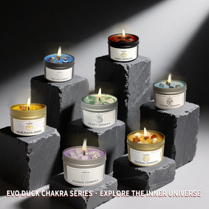 Cadeaux Bain Soulagement du stress Méditation Aromathérapie Bougie parfumée Chakra artisanale avec cristal pour femmes - Product Image 6