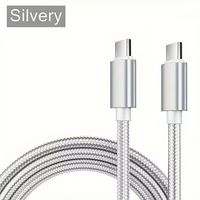 Cargador Rápido USB C PD 3A 60W, Cable de Carga y Datos USB Tipo C con Cubierta de Nailon y Aleación de Aluminio para Teléfonos (12 Meses de Garantía)