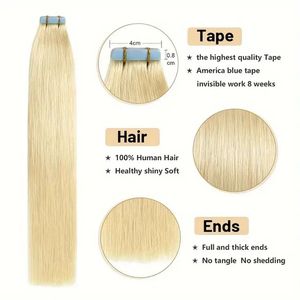 Chất lượng cao 100% tóc con người 613 Màu sắc thẳng băng trong phần mở rộng - Product Image 6