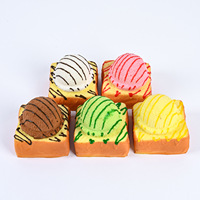 Squishies en forme de gâteau glacé en pain de mie, à remontée lente, imitation réaliste, doux et mou, jouet anti-stress alimentaire réaliste à presser