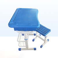 Ensemble bureau et chaise confortable avec structure en tube d'acier, idéal pour les salles de classe des écoles primaires - Fournisseur direct usine