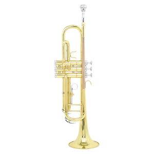 <span class=keywords><strong>Trompeta</strong></span> Bb Profesional de Latón con Acabado Dorado, Fabricada en Fábrica, con Boquilla Grande - Product Image 1