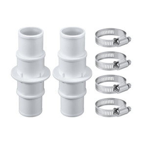 Venta caliente 1-1/4 "o 1-1/2" Acoplamiento de conector de manguera para piscina 2 uds Conectores de manguera de piscina con 4 abrazaderas de manguera - Product Image 1
