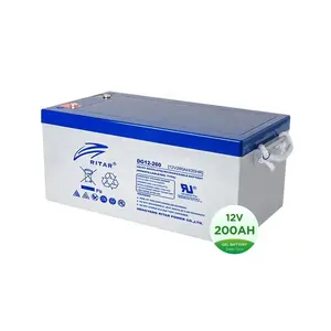 Ritar GEL Batter 12V 100Ah 120Ah 150Ah 200Ah 250Ah Deep Cycle Solar Energy Storage Lead Acid Batteries 50Ah