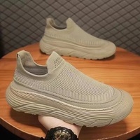 Nouvelles baskets décontractées d'été pour hommes, chaussures de sport à semelle épaisse de haute qualité, chaussures respirantes en maille, chaussures de course pour hommes en plein air