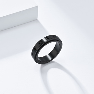 Roman Numeral Rotating <b>Ring</b> For Women Silver Gold Black Fashion Jewelry Index Finger <b>Ring</b> Gift Geometric Design - Product Image 3