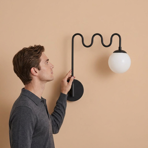 Modern Minimalist Removable Wall Sconce Glass Globe Golden Brass Design Indoor/Outdoor Living Room Decor for Diwali Retirement - Product Image 2