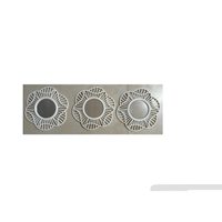 Ensemble de 3 miroirs muraux ronds vintage sculptés, cadre en métal antique, miroir décoratif pour la maison, salon, décoration murale