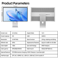 Monitor de Escritorio KUYCON G32P LCED de 32 Pulgadas con Frecuencia de Actualización de 60Hz para Computadoras de Oficina, Precio de Fábrica OEM