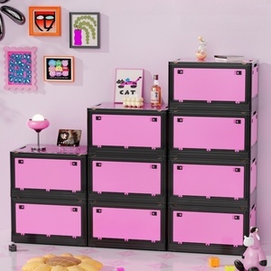 23L Cute Girl-Style Foldable PP Plastic <strong>Storage</strong> Boxes Bins New Style <strong>Collapsible</strong> <strong>Storage</strong> Bin Camping Garden Pincin <strong>Storage</strong> - Product Image 1