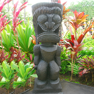 Estatua grande personalizada de bronce castong Tiki para decoración al aire libre - Product Image 4