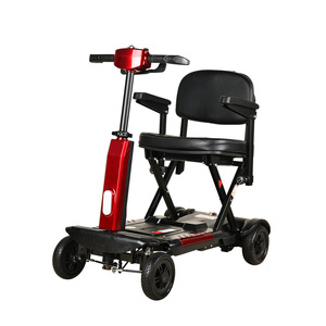 Scooter pliable pour personnes âgées et handicapées, rouge, en alliage d'aluminium, 17 mph, batterie au lithium, usage domestique - Product Image 5