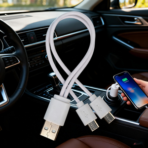 Cable de Carga Ecológico de PVC con Revestimiento de Cobre Puro 2 en 1, 5V 1A, con Tipo-C <span class=keywords><strong>y</strong></span> Micro <span class=keywords><strong>USB</strong></span>, Cable en <span class=keywords><strong>Y</strong></span> 2 en 1 para Computadora <span class=keywords><strong>y</strong></span> Cámara - Product Image 3