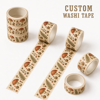 Maßgefertigtes Handgemachtes Eichel-Washi Dekoratives Klebeband mit Herbstdesign für Scrapbooking