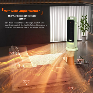 Máy sưởi điện hồng ngoại di động 2000W, sử dụng thanh nhiệt PTC, điều khiển từ xa, tích hợp quạt, có chức năng thông gió, bảo vệ quá nhiệt, để bàn - Product Image 3