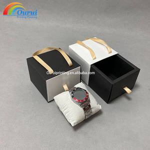 Boîtes et étuis à bijoux en papier personnalisés en gros, avec logo, boîte cadeau en papier personnalisée avec poignée pour emballage de parfum et de montres - Product Image 2