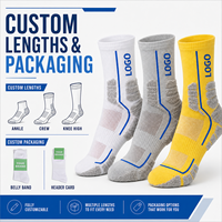 Chaussettes de sport athlétiques mi-mollet respirantes en tricot pour hommes et femmes, avec logo au bas du mollet