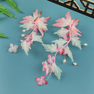 Pinza para el Cabello con Flores de Seda Hanfu Hecha a Mano Original 2026 con Diseño de Mariposa Rosa - Elegante y Versátil, Fresca y Encantadora - Product Image 3