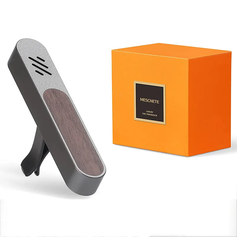 M & Scent-ambientador de ventilación de coche personalizado, Clips de ventilación de madera perfumados con Clip, venta al por mayor