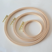 Expédition rapide pas cher couture outils de broderie Flexible 6 "Tension tambour frère Mini bois naturel broderie cerceaux pour Arts artisanat