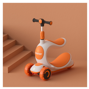 Monopattino <span class=keywords><strong>3</strong></span> in 1 per Bambini con Ruote LED Lampeggianti, Pedana Larga e Struttura Anti-Ribaltamento - Product Image 1