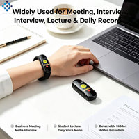 Perekam Gelang S6+ Langsung dari Pabrik, Perangkat Perekam Suara S6+, Pesanan Minimum 1 Buah, Rekam 26 Jam, E-Book, Layar 0.96"
