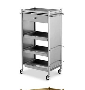Carrito con Ruedas para Barbería y Salón <span class=keywords><strong>de</strong></span> Belleza, Diseño <span class=keywords><strong>de</strong></span> Lujo, <span class=keywords><strong>Venta</strong></span> Directa <span class=keywords><strong>de</strong></span> Fábrica, Carrito Rodante Multifuncional con Estante <span class=keywords><strong>de</strong></span> Almacenamiento y Vitrina - Product Image 4