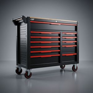 Flexible Moving All Steel Tool Trolley 360. Rotating Casters Lockable Multi Drawer Chest for Indoor Multi-scene Storage - Product Image 1