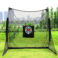 Filets d'entraînement de frappe de golf portables avec logo personnalisé Filet de golf et tapis d'aide à la formation pour le putting green