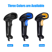 Lector de Códigos de Barras Económico Directo de Fábrica, Protección IP45, Escáner de Códigos de Barras Láser 1D con Cable USB para Control de Inventario en Supermercados