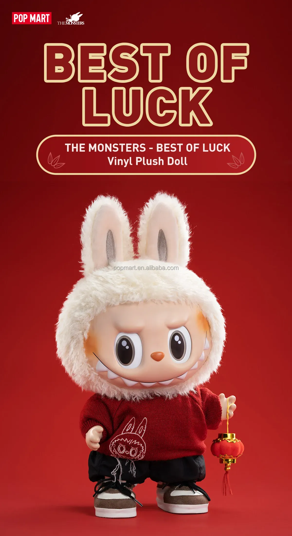【正規品】POPMART LABUBU ぬいぐるみのLUCK（幸運） Popmart Thailand Exclusive x THE MONSTERS Limited Edition